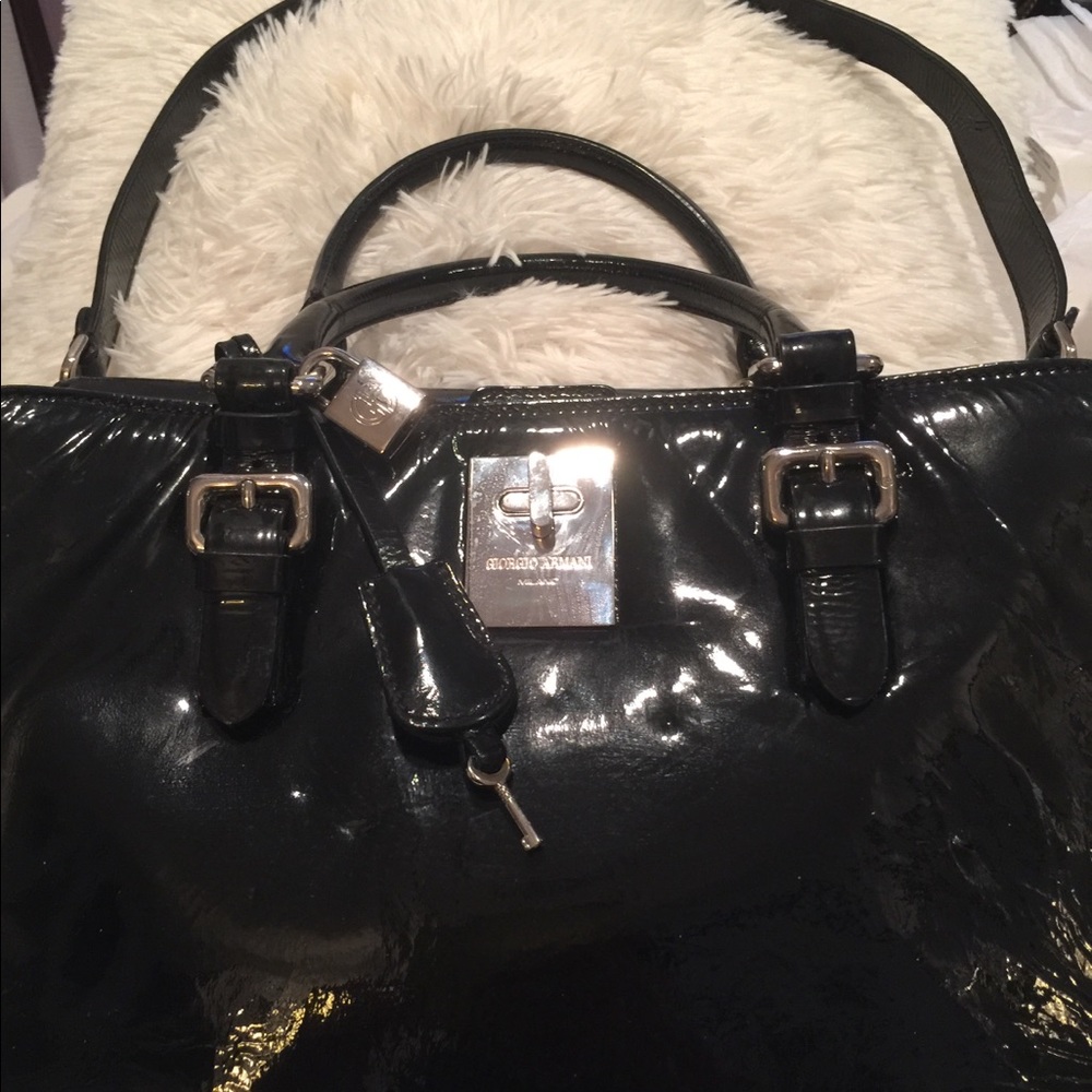 Giorgio Armani Black Patten Leather View 4